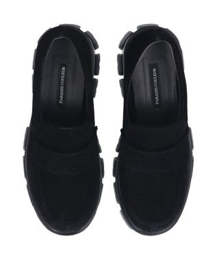 Bridget Birkin 【PARADIS COULEUR】防滑トラックソールローファー ブラックスウェード