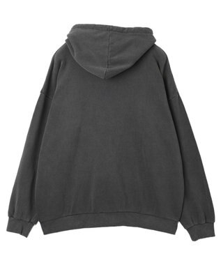 WEGO 【ユニセックス着用ITEM】ピグメントラメグラフィックプルパーカー スミクロ