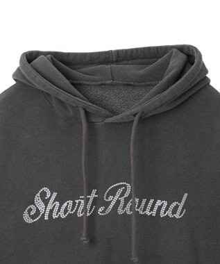 WEGO 【ユニセックス着用ITEM】ピグメントラメグラフィックプルパーカー スミクロ