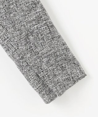 J.PRESS LADIES 【セットアップ対応】Light Tweed ノーカラー ジャケット ブラックMIX系6