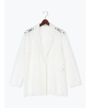 Te chichi ケミカルレースコットンジャケット オフホワイト