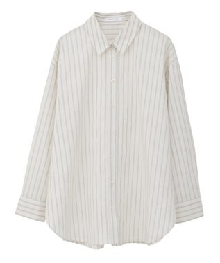 AMERICAN HOLIC 配色レギュラーカラーシャツ Stripe Beige