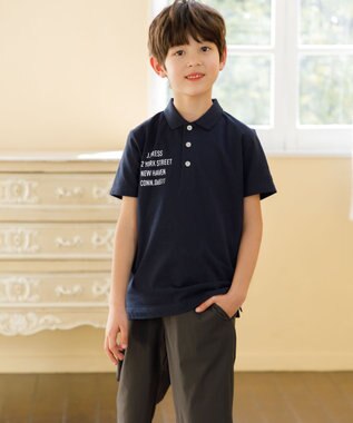 J.PRESS KIDS 【100-130cm】T/C ライト カノコ 半袖ポロシャツ ネイビー系