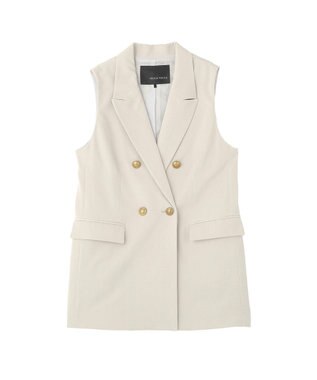 YECCA VECCA ドライタッチ金釦テーラードジレ Light Beige