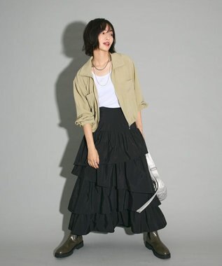 Green Parks ライトＺＩＰシャツブルゾン Olive