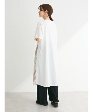 Green Parks 柄シアードッキングワンピース Off White