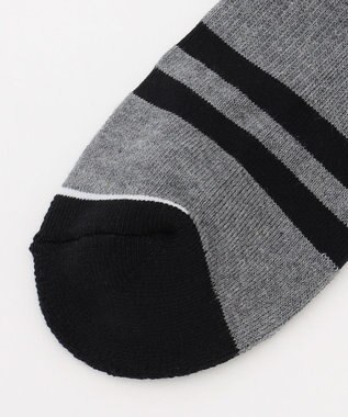 23区GOLF 【MEN】ロゴラインハーフソックス　１５ｃｍ ライトグレー系