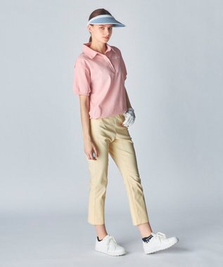 FILA GOLF／marie claire 【marie claire SPORT】 ストレッチサッカー素材ポロシャツ ピンク