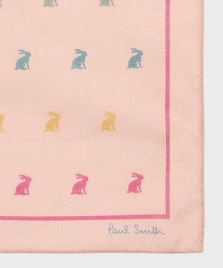 Paul Smith Swirl Rabbit ハンカチ ライトピンク