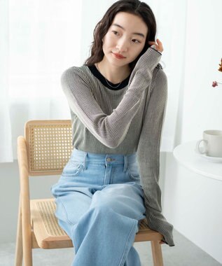 WEGO リバーシブルニットトップス ブラック