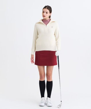 23区GOLF 【WOMEN】ウイングカラーニット ホワイト系