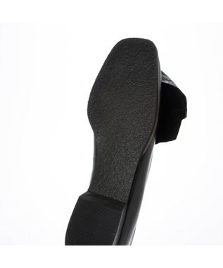 MODE ET JACOMO <D'ICI>ドレープモチーフフラットシューズ ブラック