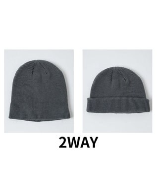 WEGO 【ユニセックス着用ITEM】2wayシングルニットワッチ ダークグレー