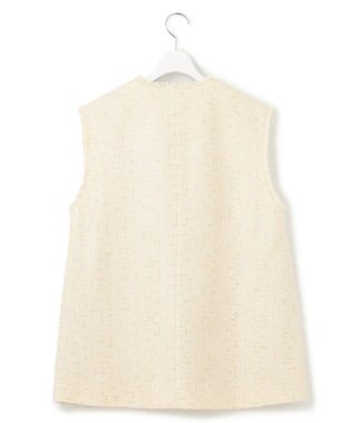 23区 【一部店舗限定】マルチカラーツイード ジレ アイボリーMIX