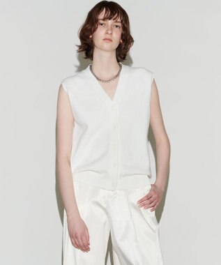 NAVE 【Nave 　洗える】ルピナス コットンニットベスト アイボリー系
