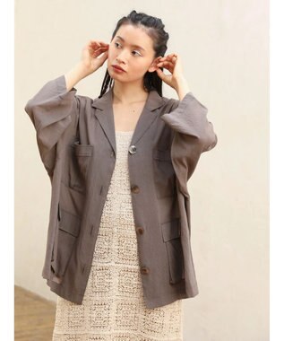 Green Parks ■ＥＳＣＡＲ　シアーミリタリージャケット Charcoal Gray