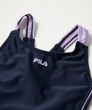 OP／FILA 【FILA】Aラインワンピース スクール水着 ネイビー×パープル