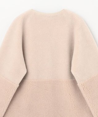 GRACE CONTINENTAL ノーカラーボアムートンコート ベージュ