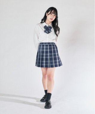 WEGO 【SCHOOLITEM】スクールシャツL／S ホワイト