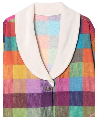 WACOAL ワコールリラックス ローブ 【AVOCA×ワコール】 長袖 ルームウェア 保温率の高い裏起毛天竺を使用 フリース素材(襟元) BRW703 /ワコール ピンク