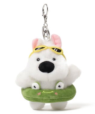 WEGO バカンスわんこぬいぐるみキーホルダー グリーン