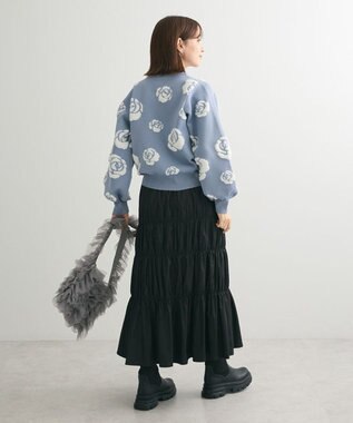 Green Parks ・ｓｗｉｎｇ　ｂｙ　バラジャカードニット Blue