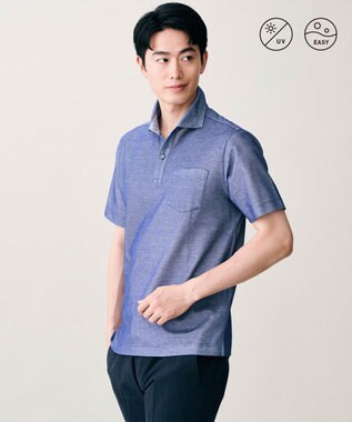 JOSEPH ABBOUD 仕事も休日も【日本素材・オーガニックコットン使用】クールビズ ダディポロ ダルブルー系7