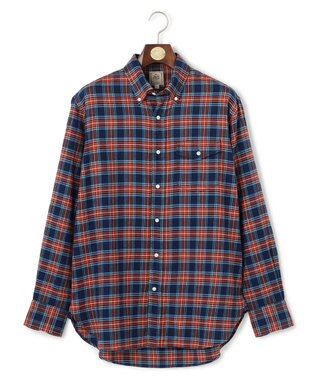 J.PRESS MEN テンセルミックスコットンネルシャツ / B.D. ネイビー系3