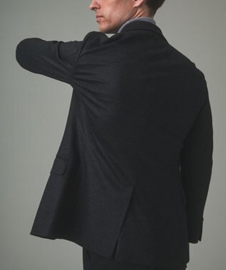 GOTAIRIKU セットアップ対応【2WAYストレッチ/シワになりにくい】T/W ジャージージャケット_千鳥柄 グレー系8