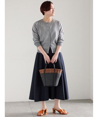 Te chichi 14G綿ポリクルーカーディガン グレー