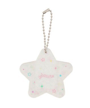 WEGO 【痛バ＆推し活グッズ】カラフルスターIDフォトケースキーホルダー ホワイト