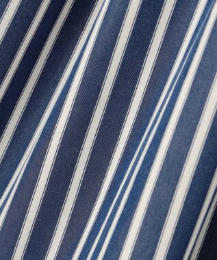 J.PRESS YORK STREET 【WOMEN】ワンウォッシュ ストライプ シャツワンピース ネイビー系1