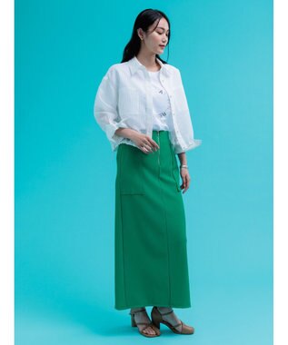 Te chichi シアーコードストライプシャツ オフホワイト