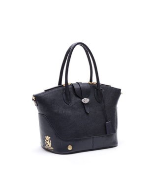 A.D.M.J. 【牛革】ノーブルファスナートート25cm(Dカン＋) NAVY