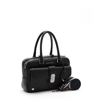 A.D.M.J. 【牛革】モーツァルト /スパニッシュレザーアールデコボストン23cm ブラック