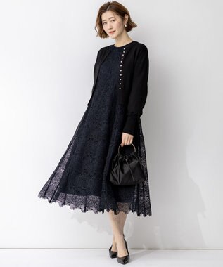 23区 【APPLAUDIR】コンパクト ラメカーディガン ブラック系