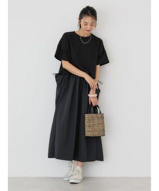 AMERICAN HOLIC ドロストドッキングワンピース Black