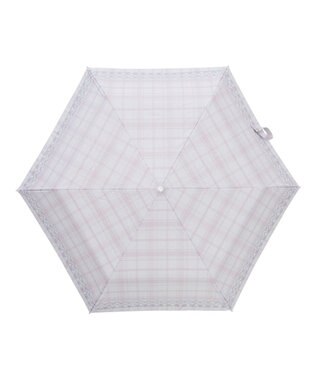 MOONBAT estaa 晴雨兼用 折りたたみ傘 チェック 日傘 遮光 遮熱 UV ペールピンク