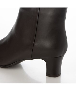 MODE ET JACOMO <D'ICI>ラウンドスクエアトゥショートブーツ ダークブラウン