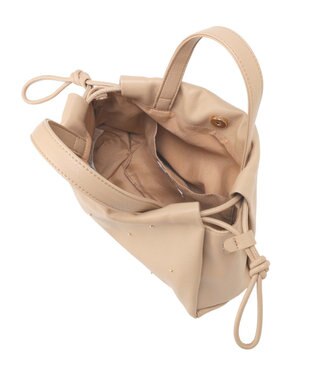 Green Parks ２ｗａｙドロストスタッズショルダーバッグ Beige