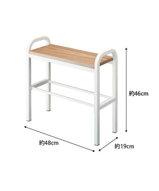 tower 立ちやすいベンチシューズラック タワー  ホワイト ホワイト