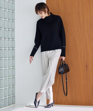 ICB 【洗える】 ライトフェイクレザー バレルパンツ トープ系