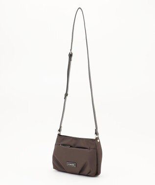 LA BAGAGERIE ポリエステルキャンバス　タックポシェット チョコ