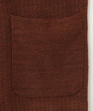 JOSEPH ABBOUD 【驚きの軽量ウール】KARLKARL ヘリンボーン柄 ニットジャケット オレンジ系