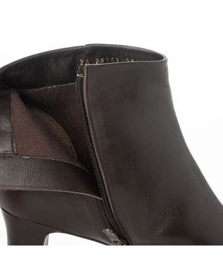 MODE ET JACOMO <D'ICI>ラウンドスクエアトゥショートブーツ ダークブラウン