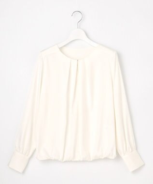 自由区 【洗える】TOROクルーネック ブラウス アイボリー系