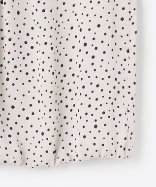 自由区 【洗える】TOROクルーネック ブラウス シャンパンドット