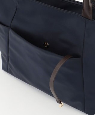 J.PRESS LADIES 【A4サイズ収納可】 ナイロン トート バッグ ネイビー系