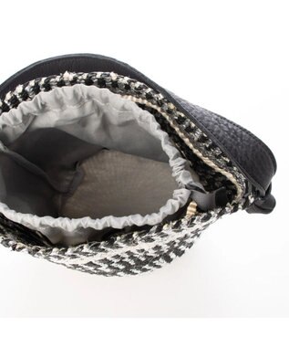 UNBILLION perche プラスティックサイザル×姫路レザー手提げトートバッグ ブラック