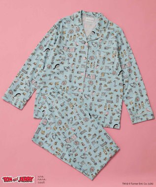 une nana cool トムとジェリー × une nana cool【綿100%】長袖開襟パジャマ